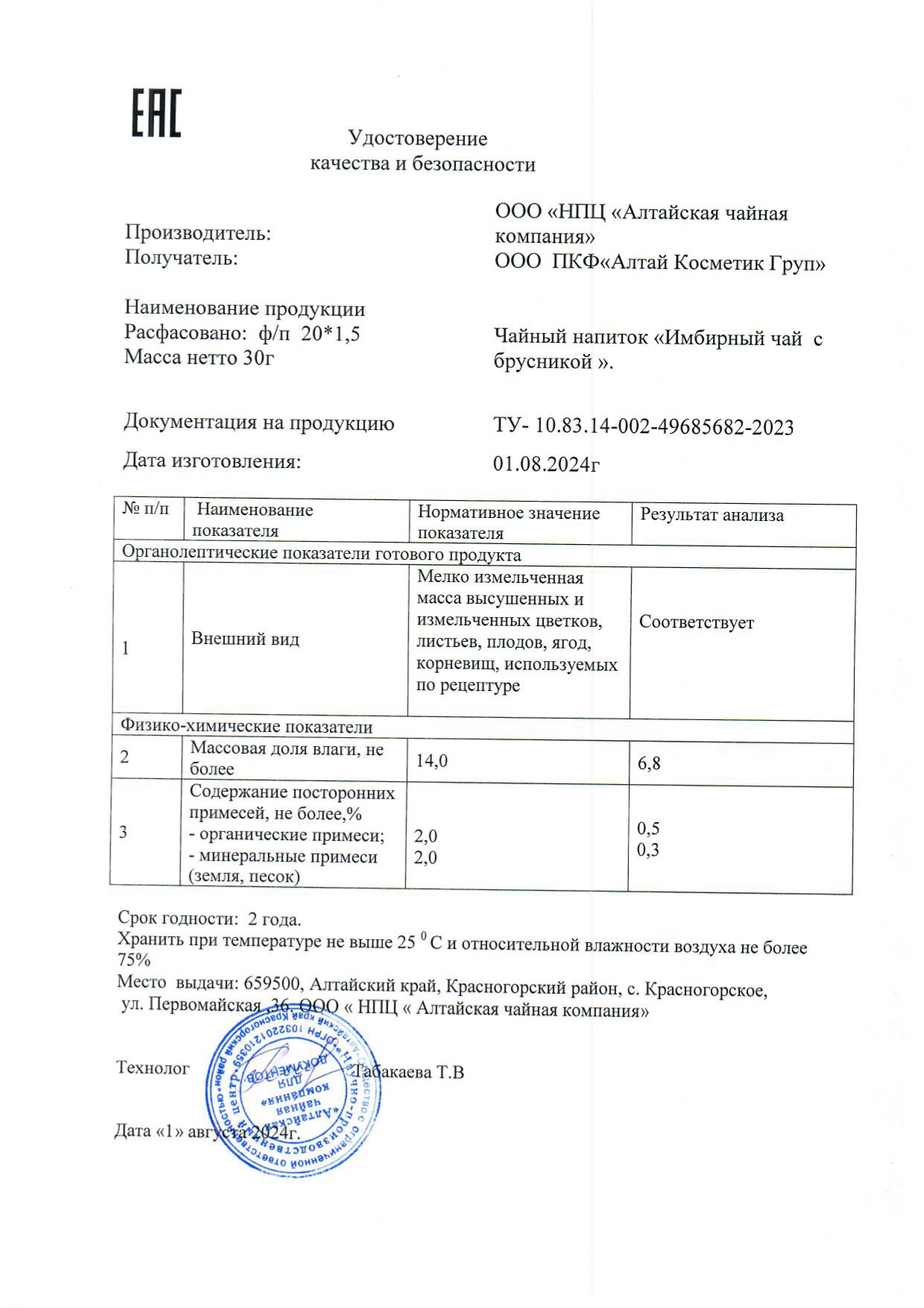 Паспорт №082024